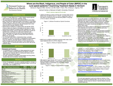 BIPOC Opioid Epidemic 2020 Conference Poster