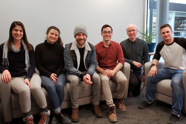 Graduate Student Council from left to right: Ms. Sidwell; Ms. Coates, Mr. Weinman; Mr. Masquelin; Dr. Berger, Ph.D.; and Mr. Bivona.
