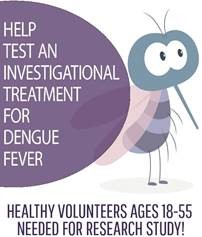 cartoon bug for dengue fever advertisement